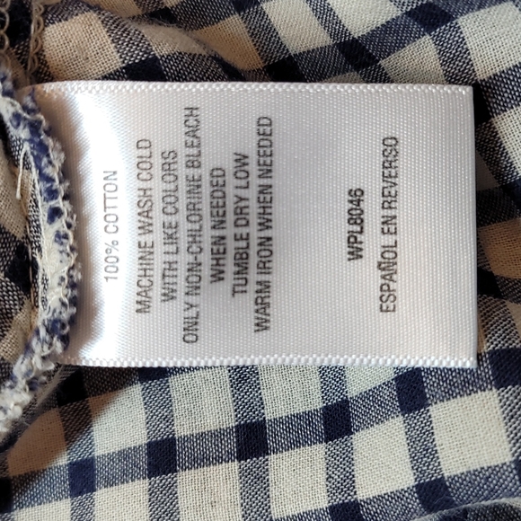 NEW STYLE & CO BLUE PLAID LONG ROLL TAB SLEEVE BUTTON-UP SHIRT - Picture 16 of 16